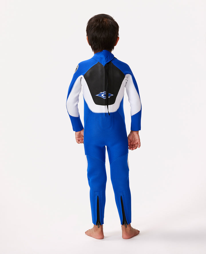 Groms Omega 3/2 Back Zip Steamer Kids Wetsuit - Blue