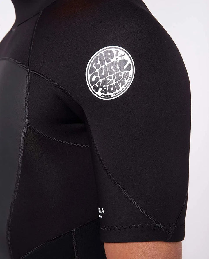 Omega 2mm Back Zip Springsuit Mens Wetsuit - Black