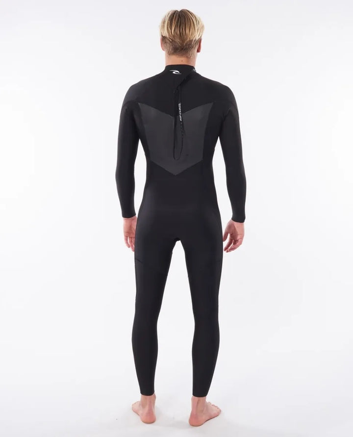 Dawn Patrol 4/3 Back Zip Steamer Mens Wetsuit - Black