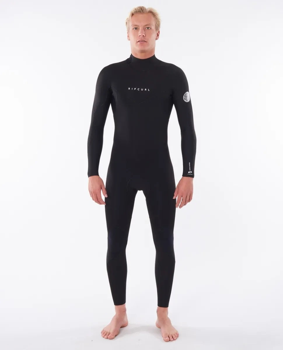 Dawn Patrol 4/3 Back Zip Steamer Mens Wetsuit - Black