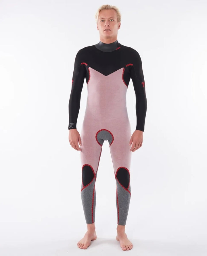 Dawn Patrol 4/3 Back Zip Steamer Mens Wetsuit - Black