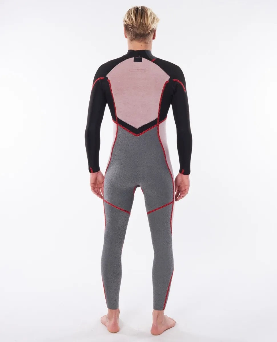 Dawn Patrol 4/3 Back Zip Steamer Mens Wetsuit - Black