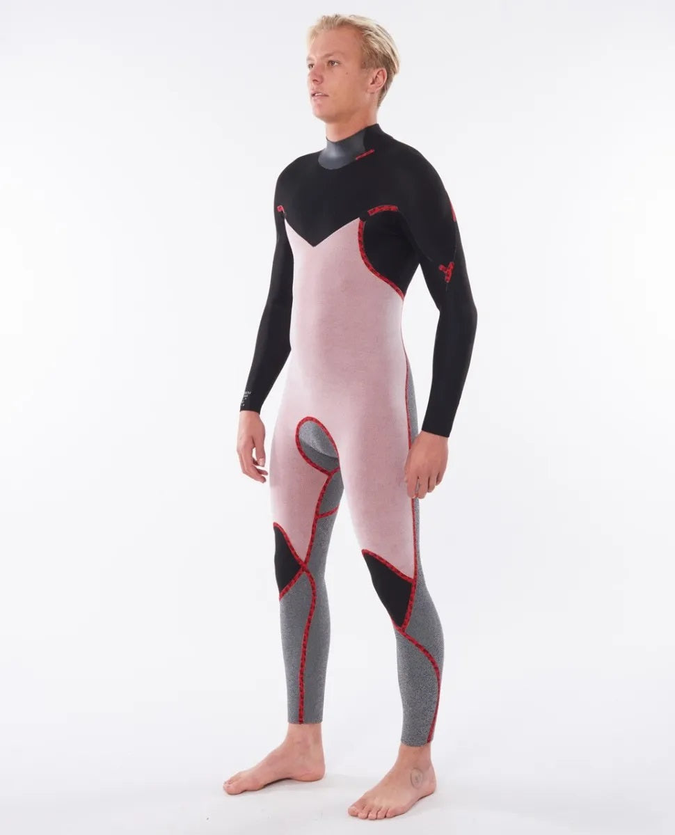 Dawn Patrol 4/3 Back Zip Steamer Mens Wetsuit - Black