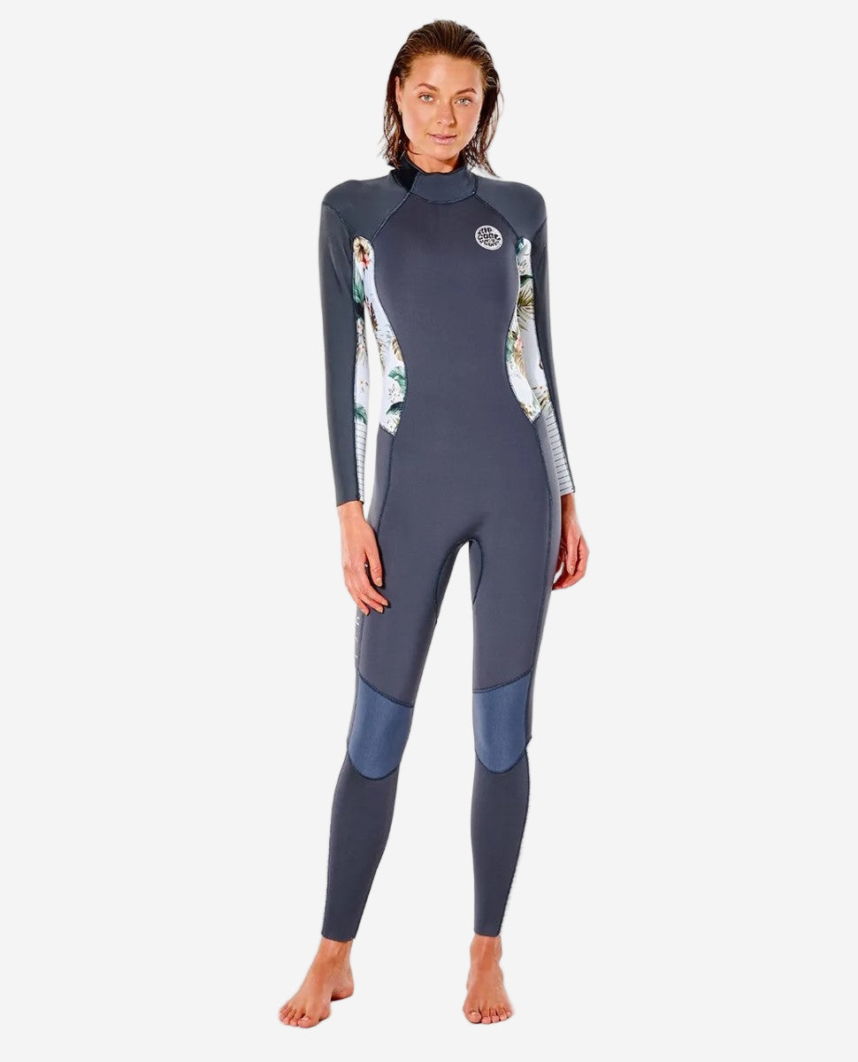 Dawn Patrol 3/2 Back Zip Steamer Womens Wetsuit - Charcoal