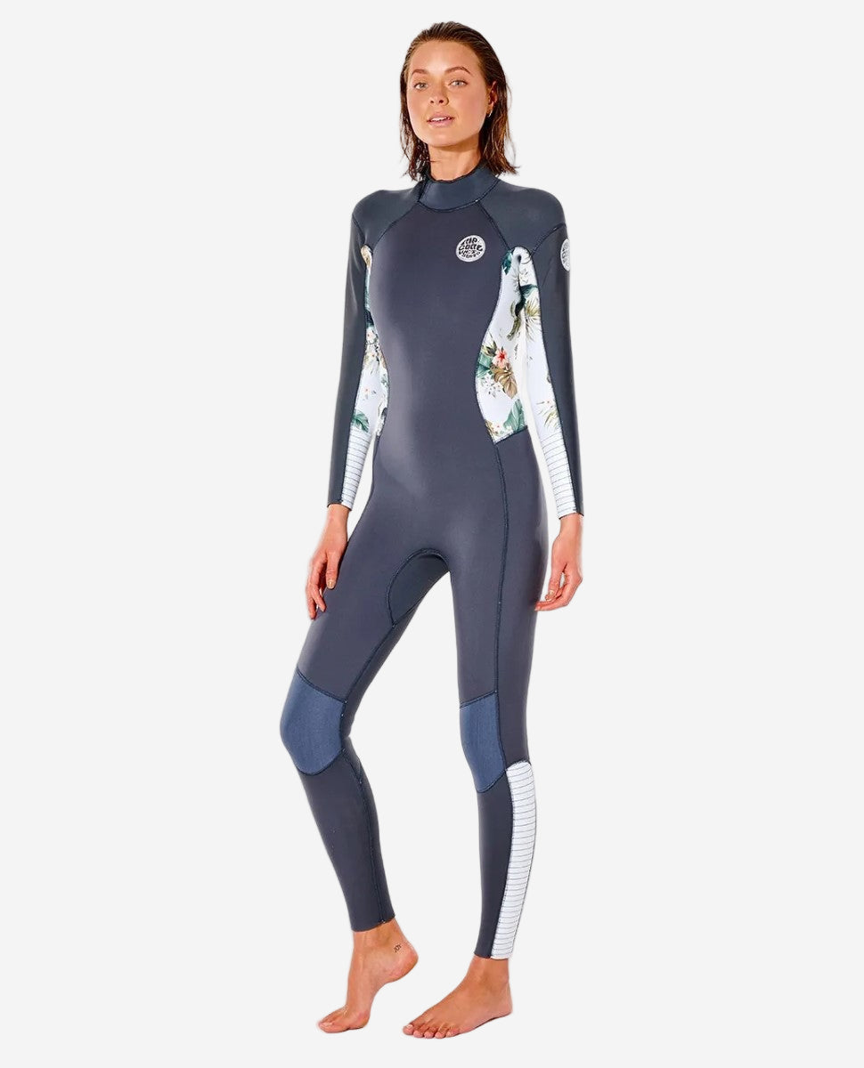 Dawn Patrol 3/2 Back Zip Steamer Womens Wetsuit - Charcoal