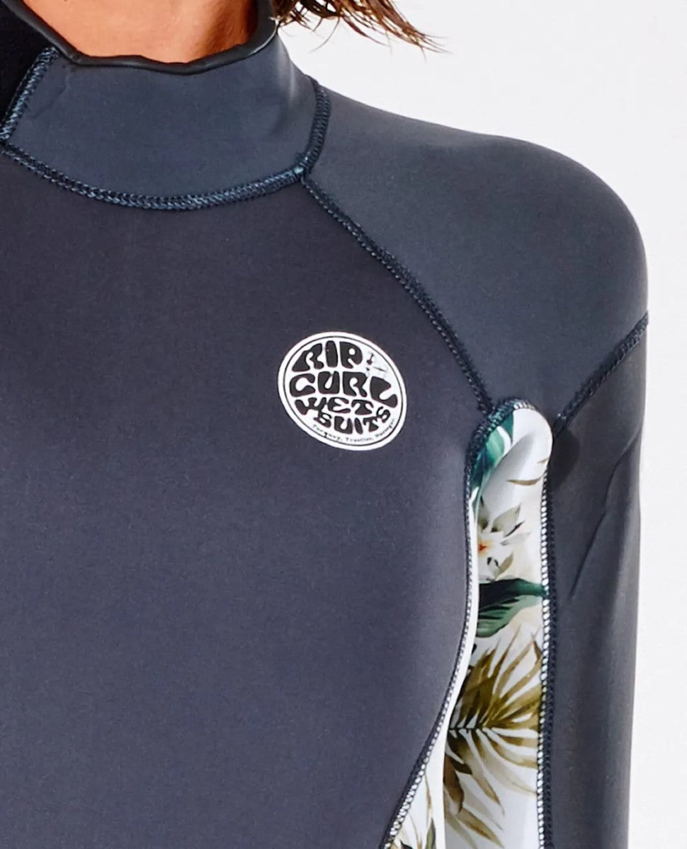 Dawn Patrol 3/2 Back Zip Steamer Womens Wetsuit - Charcoal
