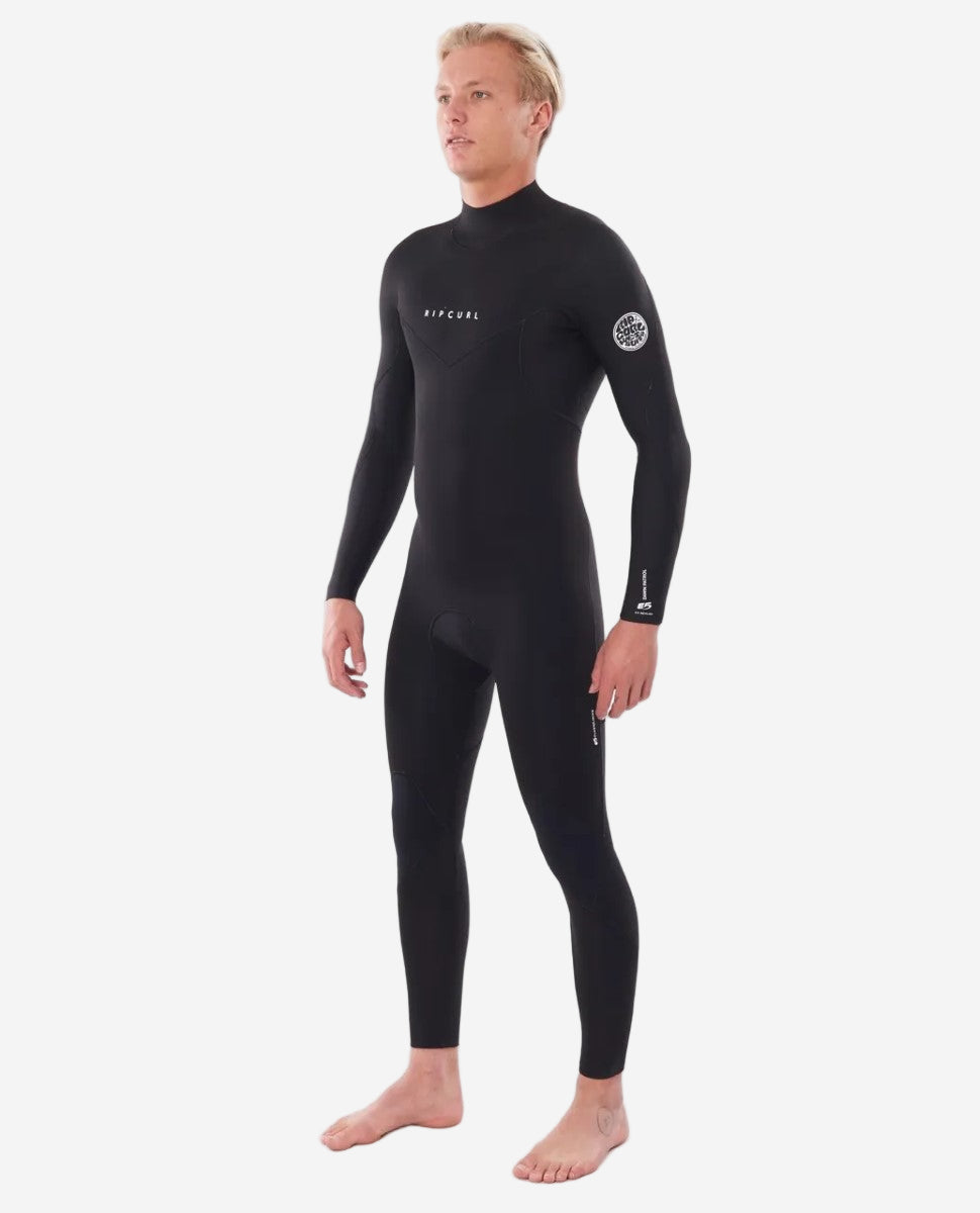 Dawn Patrol 3/2 Back Zip Steamer Mens Wetsuit - Black