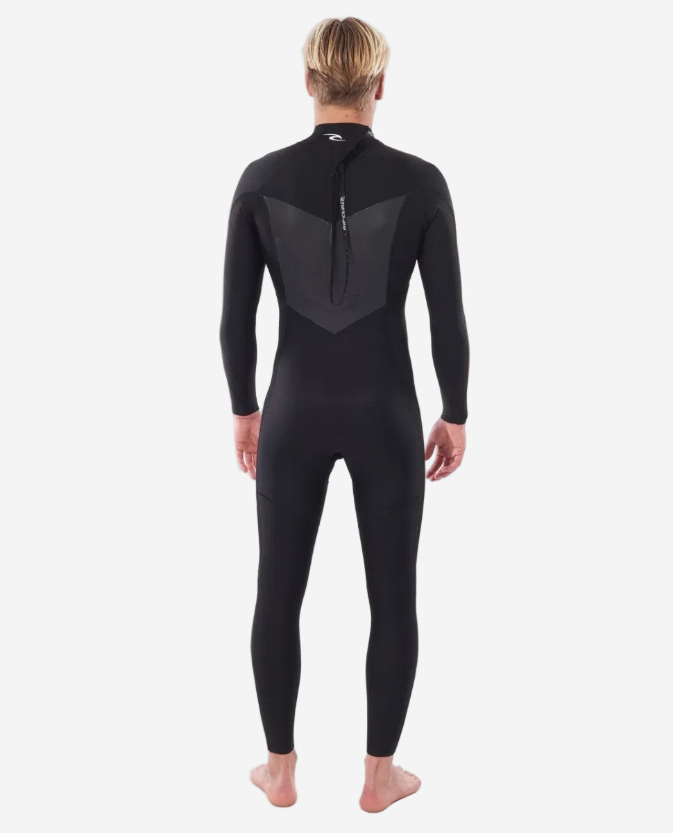Dawn Patrol 3/2 Back Zip Steamer Mens Wetsuit - Black