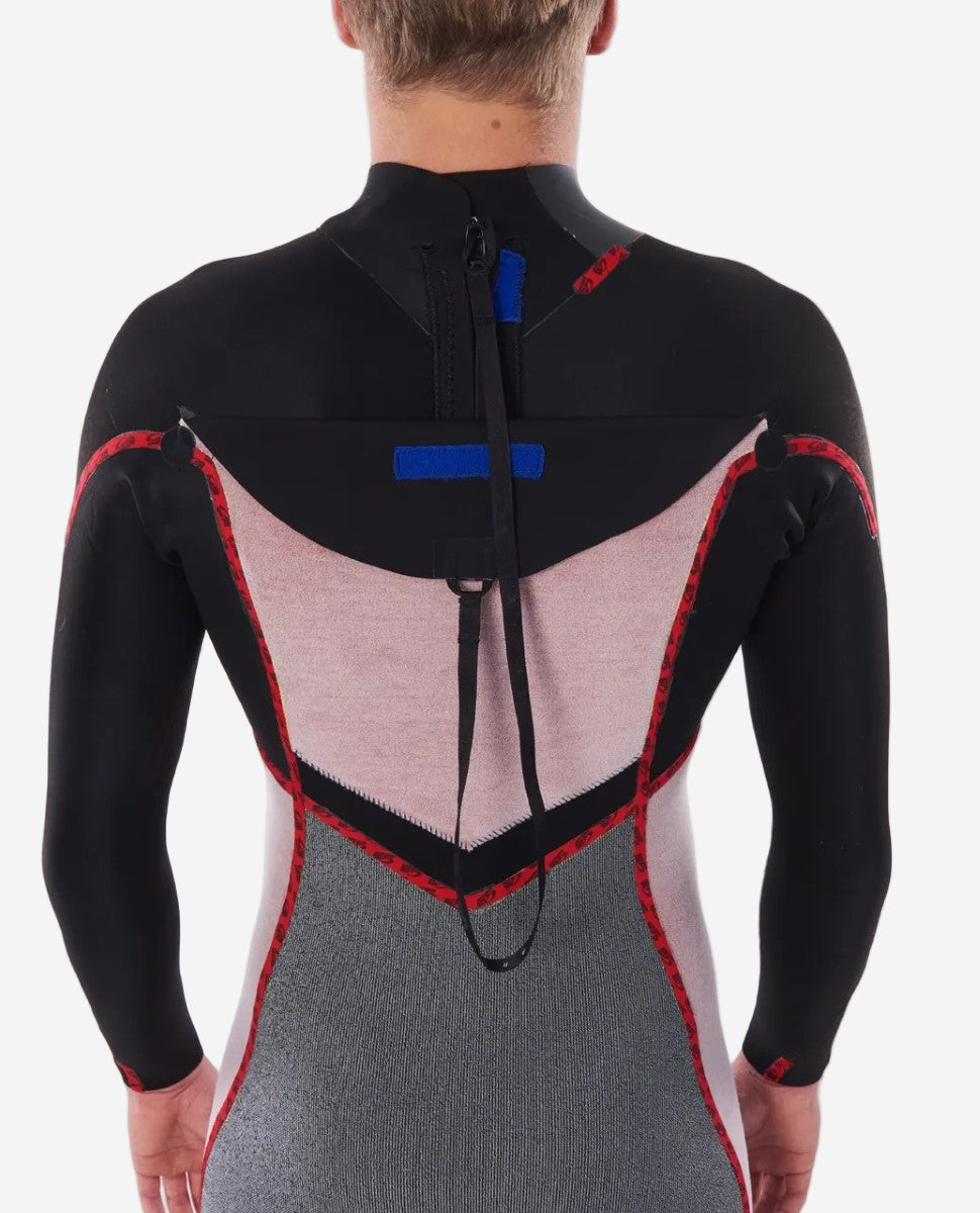 Dawn Patrol 3/2 Back Zip Steamer Mens Wetsuit - Black