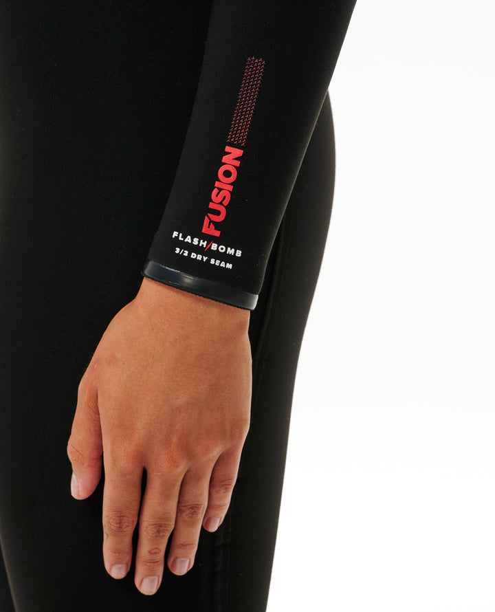 Womens Flashbomb Fusion 3/2 Steamer Wetsuit - Black