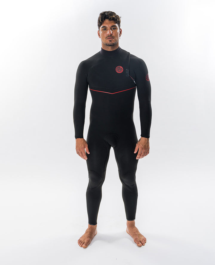 Flashbomb Fusion 4/3 Zip Free Dry Seam Steamer Wetsuit - Black