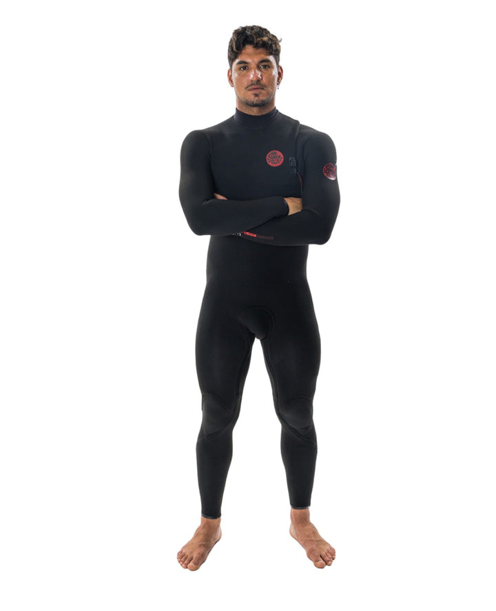 Flashbomb Fusion 4/3 Zip Free Dry Seam Steamer Wetsuit - Black