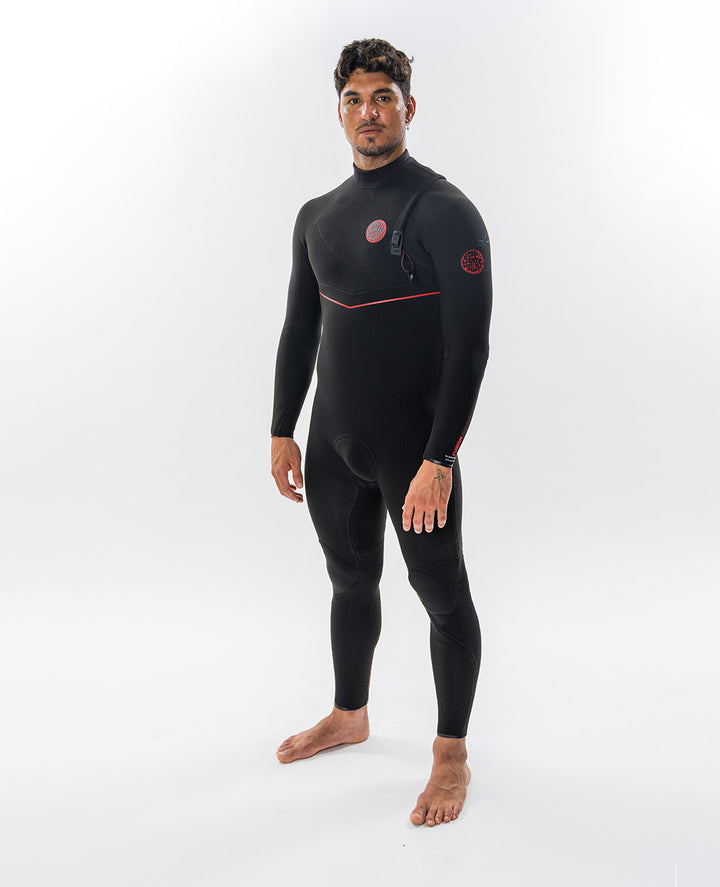 Flashbomb Fusion 4/3 Zip Free Dry Seam Steamer Wetsuit - Black
