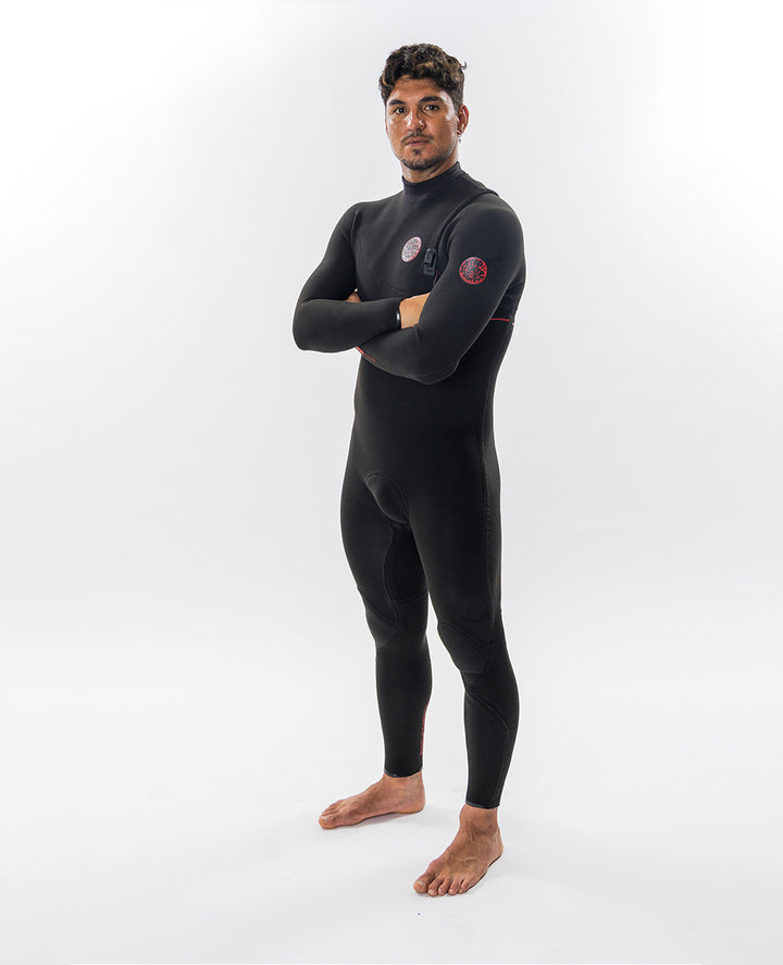 Flashbomb Fusion 4/3 Zip Free Dry Seam Steamer Wetsuit - Black