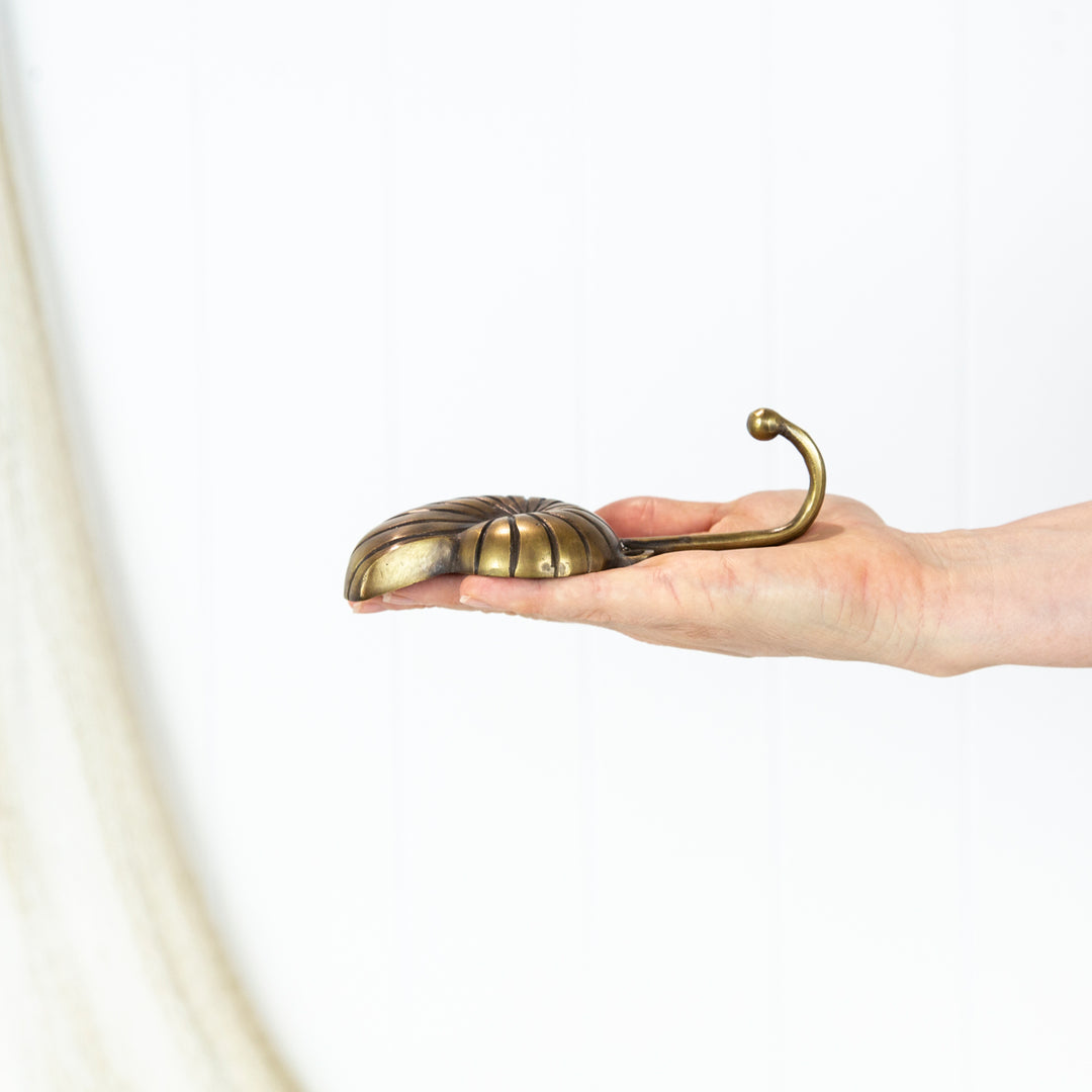 Nautilus Shell Hook - Dark Brass