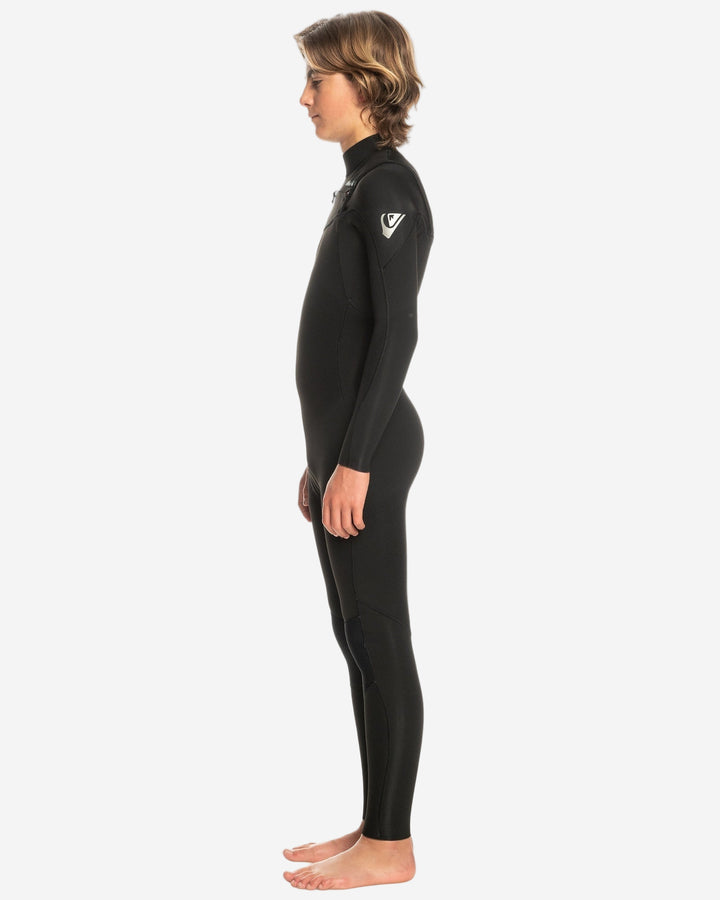 Boys Everyday Sessions 4/3 Chest Zip Kids Steamer Wetsuit