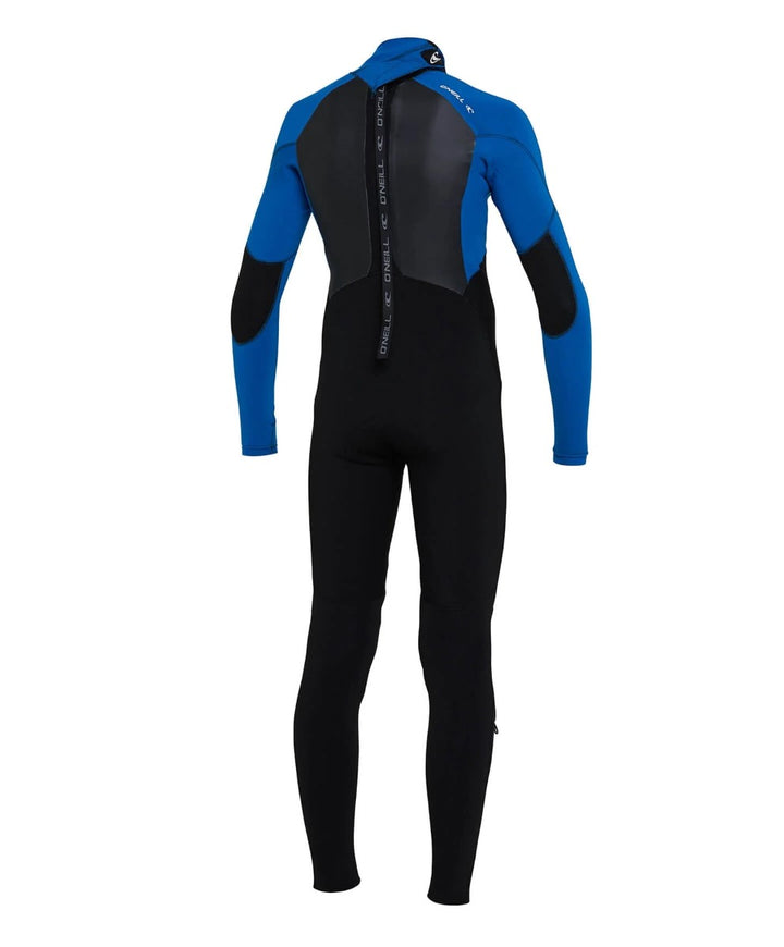 Boys Defender 3/2 Back-Zip Steamer Kids Wetsuit - Black-Ultra-Blue
