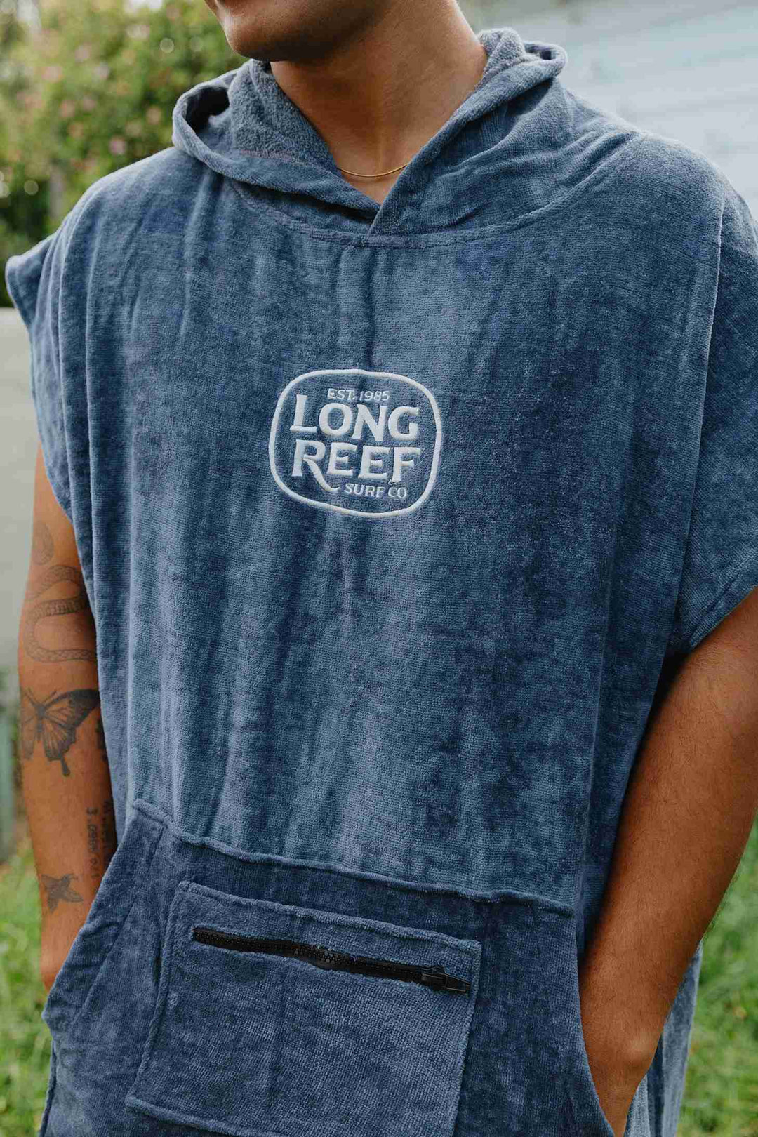Long Reef Surf Co Poncho Hooded Towel - Navy