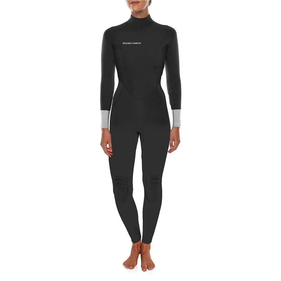 Free Flex 3/2 Back Zip Steamer Womens Wetsuit - Black
