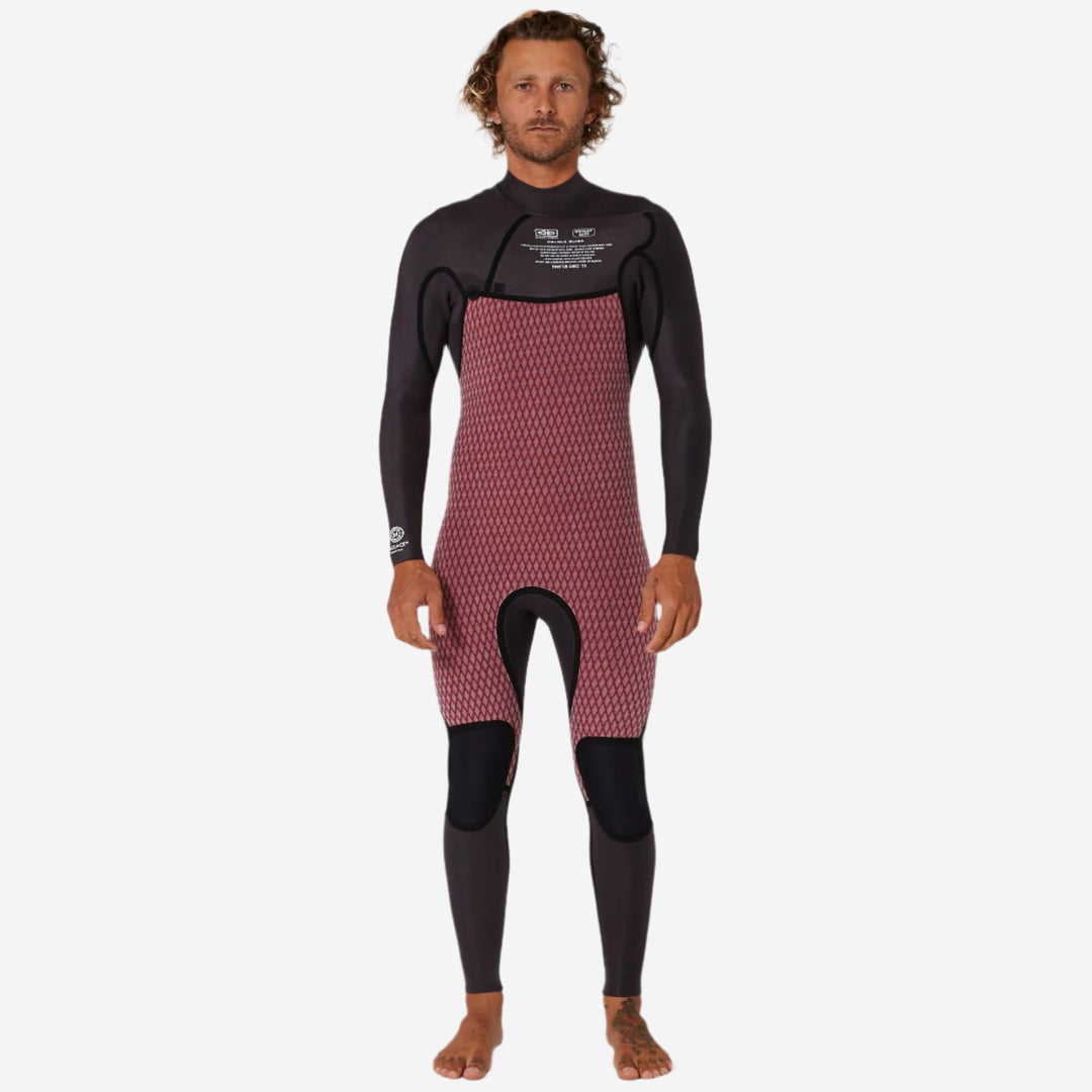 Double Black 4/3 Chest Zip Steamer Wetsuit