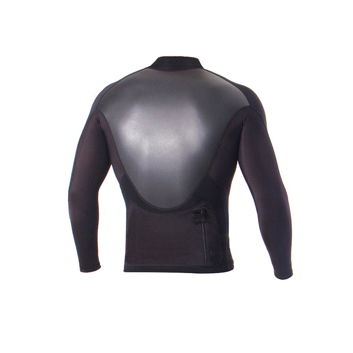 Double Black Paddle Long Sleeve Front Zip Wetsuit Vest