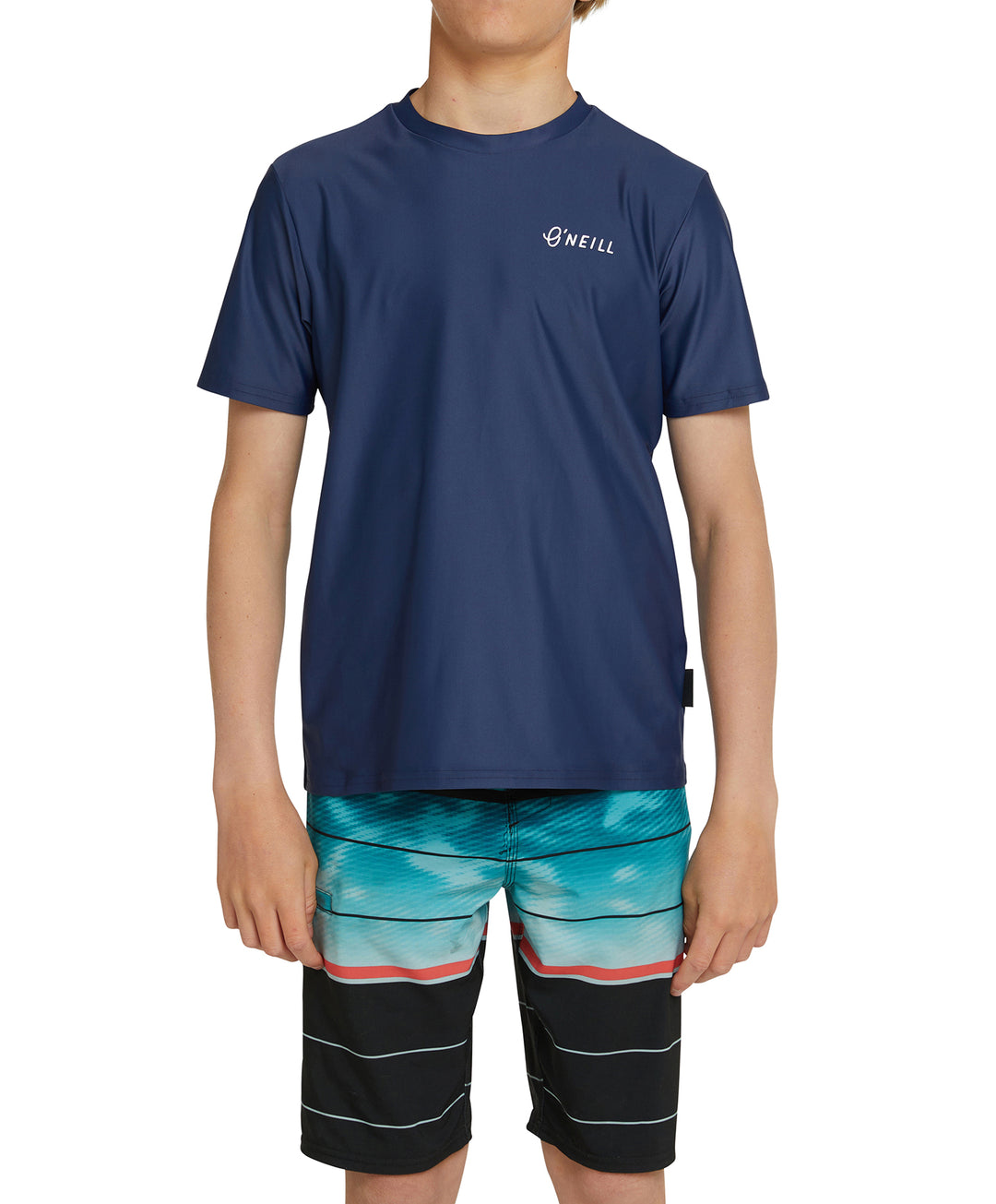 Boys Barra UV Short Sleeve Surf Tee - Marine
