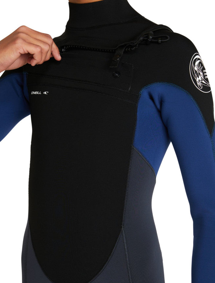 Boys Defender 3/2mm Chest Zip Steamer Kids Wetsuit - Gunmetal