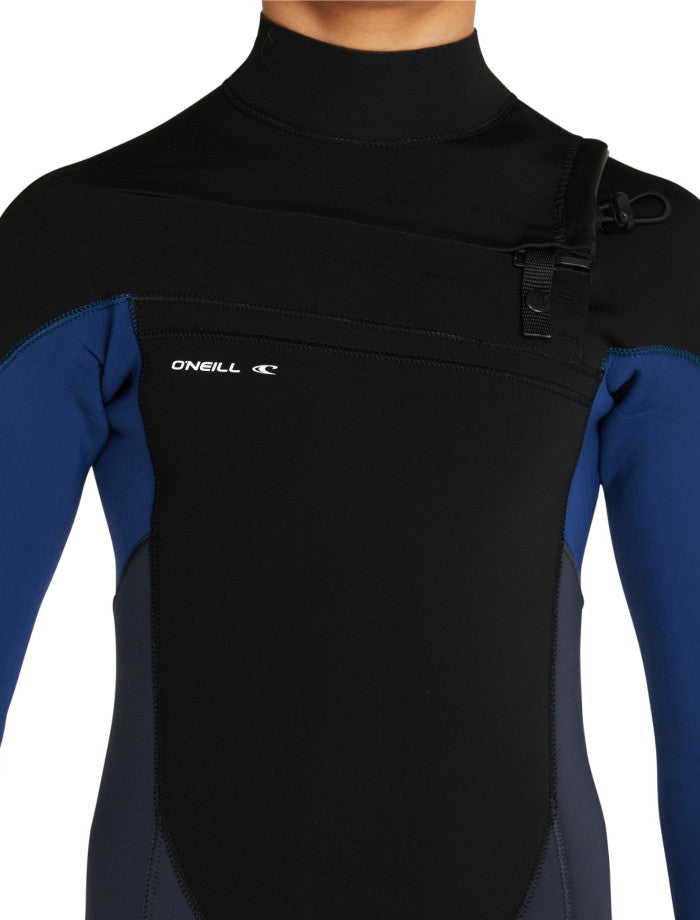 Boys Defender 3/2mm Chest Zip Steamer Kids Wetsuit - Gunmetal