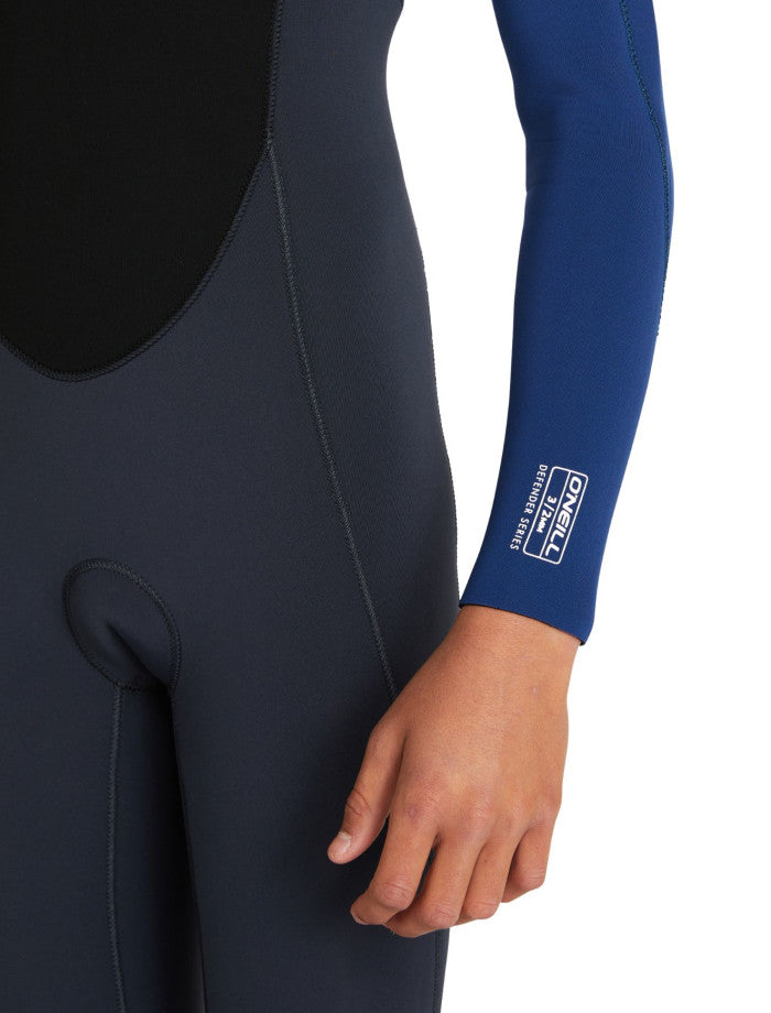 Boys Defender 3/2mm Chest Zip Steamer Kids Wetsuit - Gunmetal