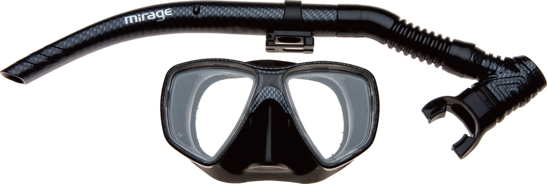 Carbon Silicon Mask & Snorkel Set