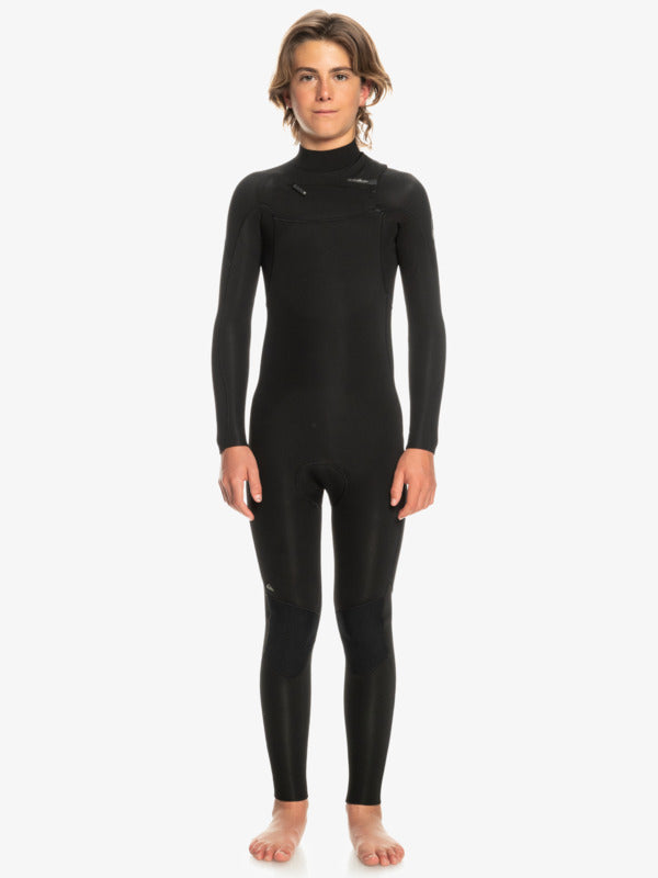 Boys Everyday Sessions 3/2 Chest Zip Steamer Wetsuit - Black