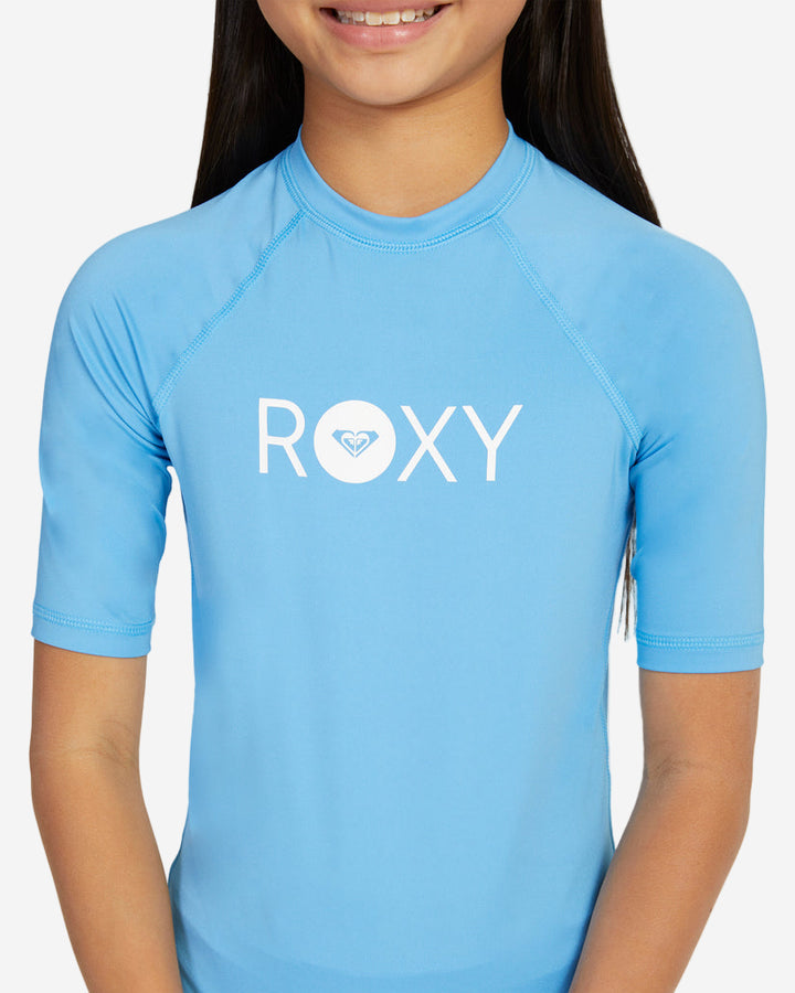 Girls Essential Short Sleeve Kids Rash Vest