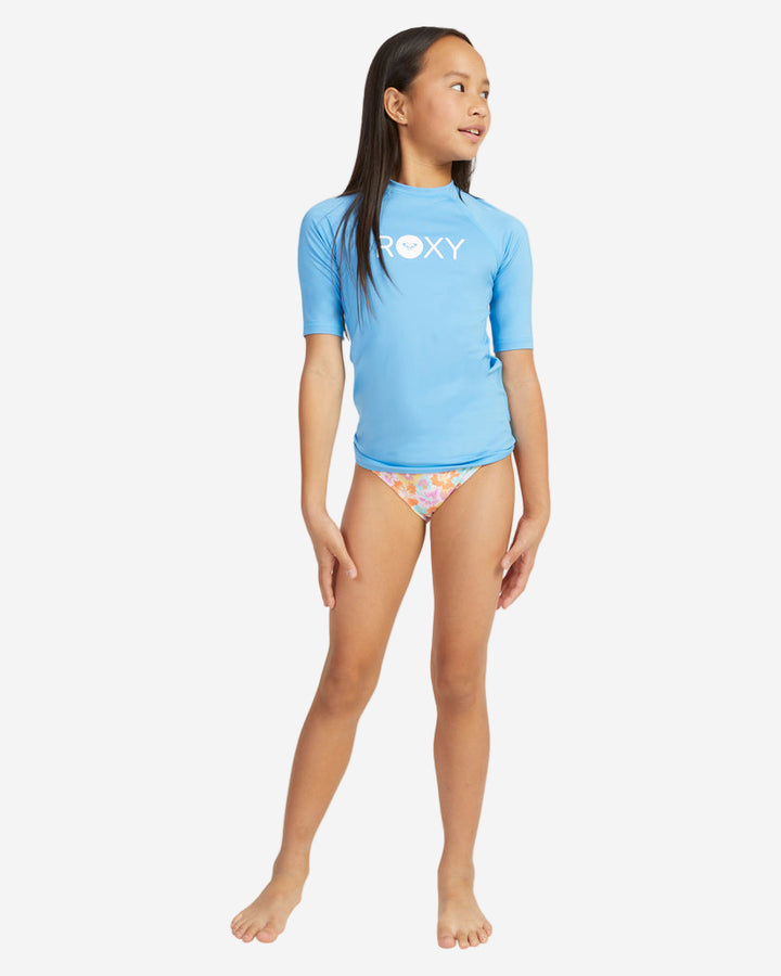 Girls Essential Short Sleeve Kids Rash Vest