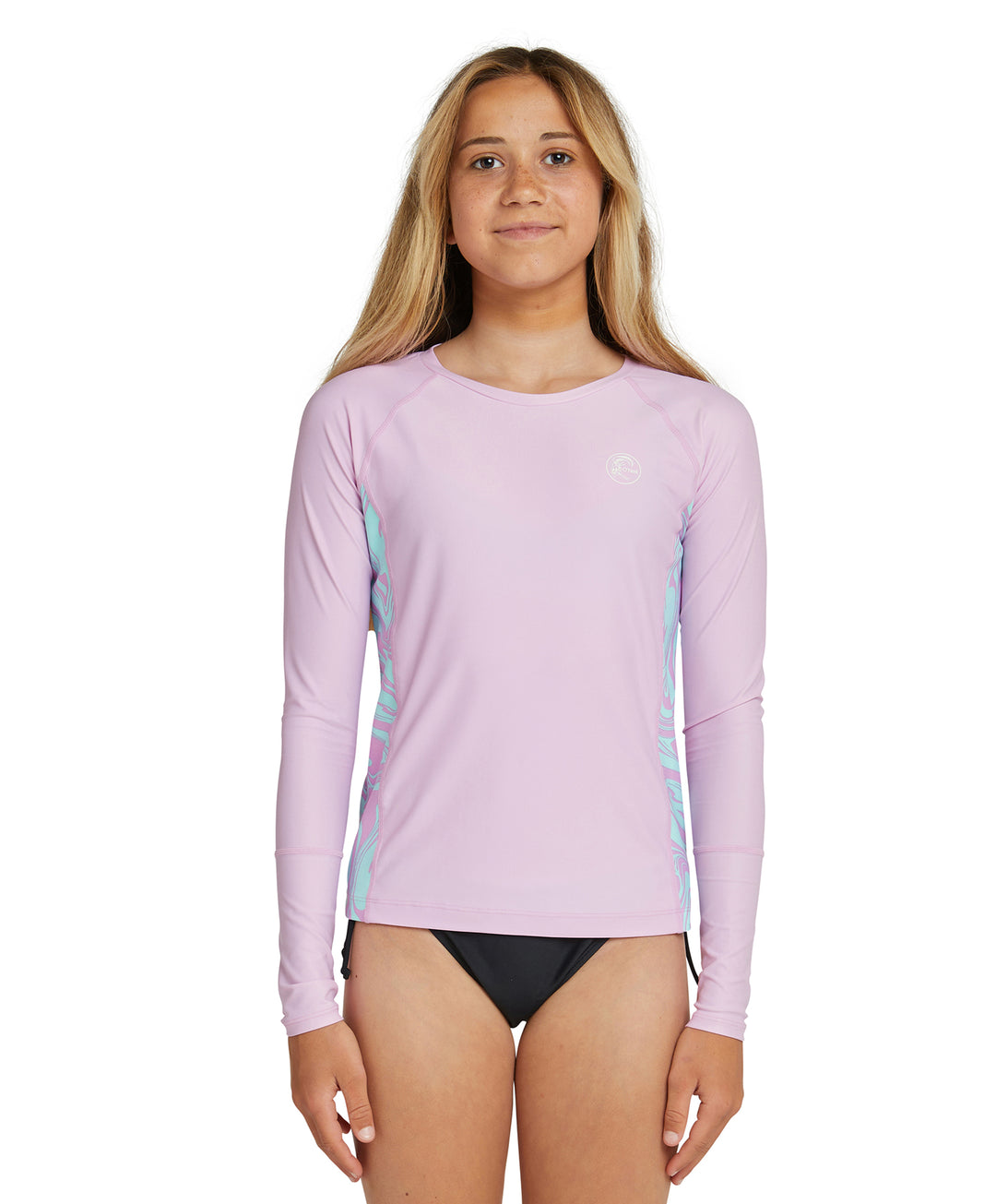 Girls Bahia UV Long Sleeve Rash Tee - Pink Purple