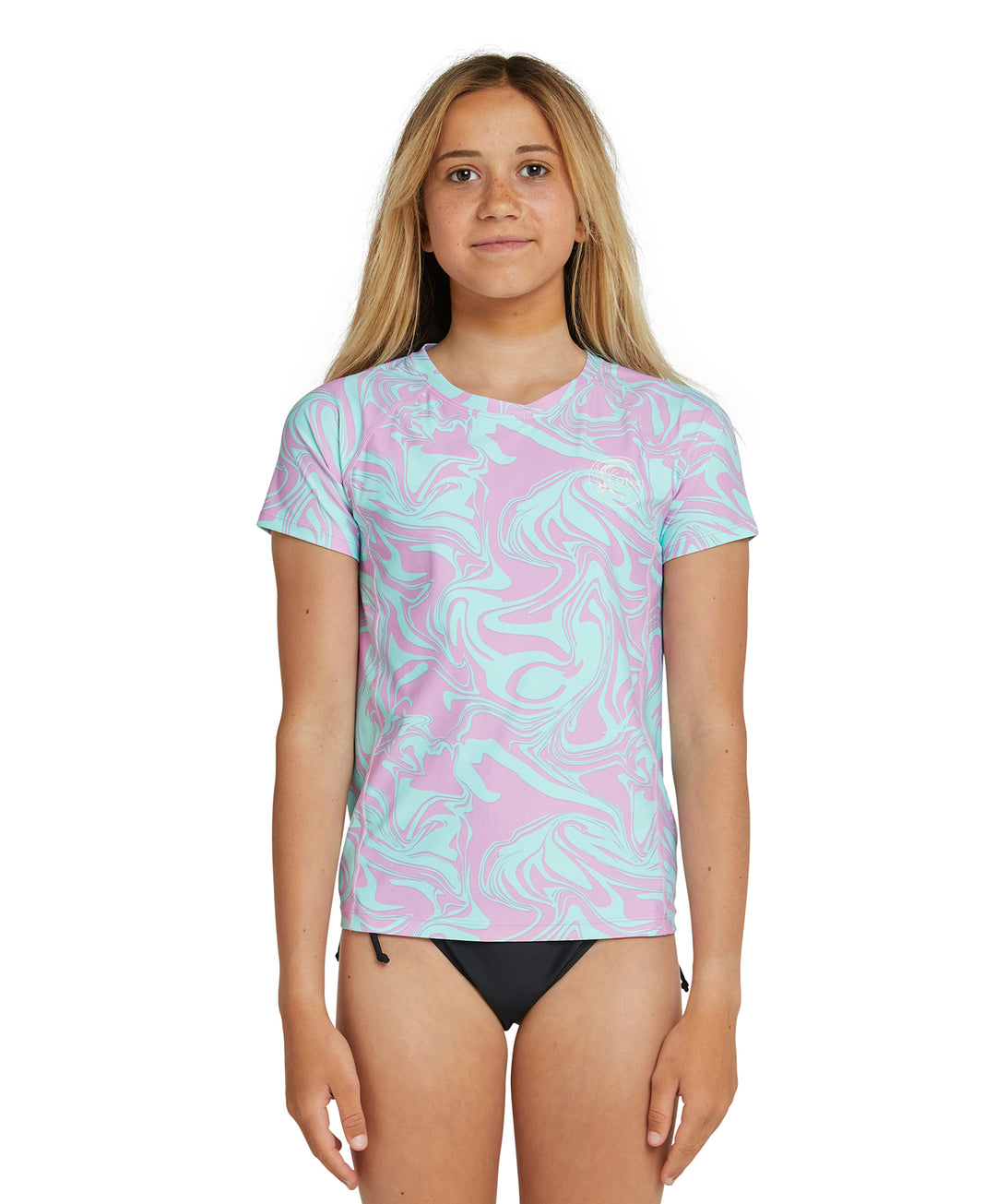 Girls Bahia UV Short Sleeve Rash Tee - Laid Back Twist