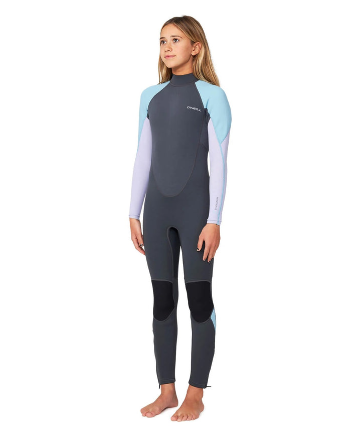 Girls Reactor II 3/2 Back Zip Steamer Kids Wetsuit - Mist/Fog