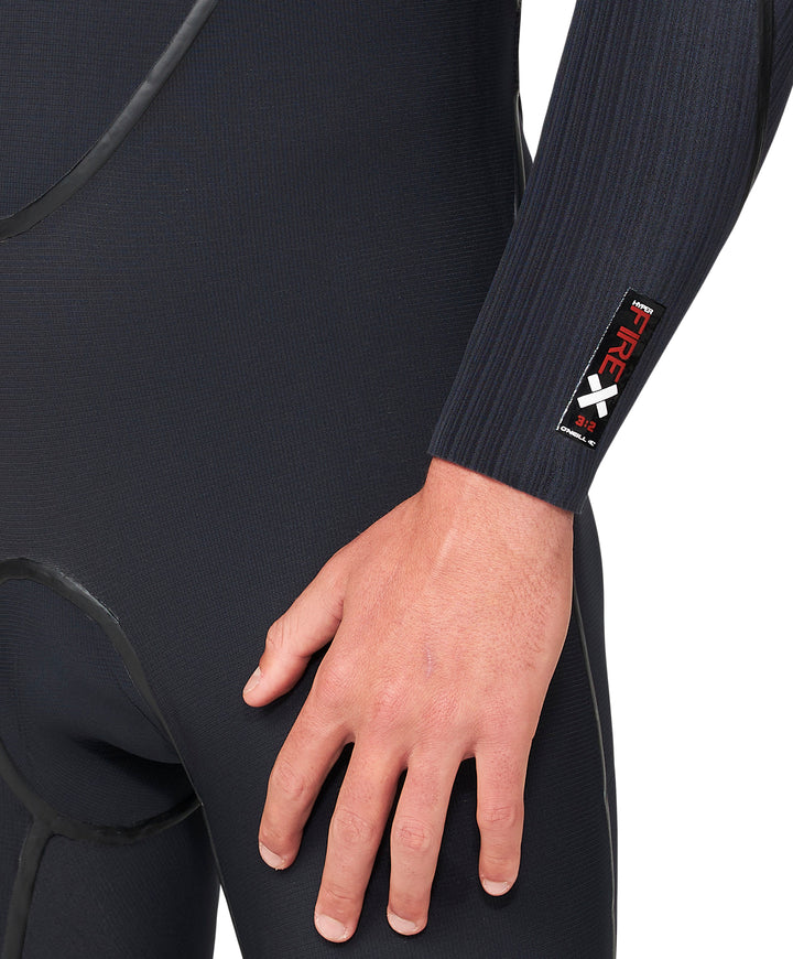 HyperFire X 3/2 Back Zip Steamer Wetsuit - Black