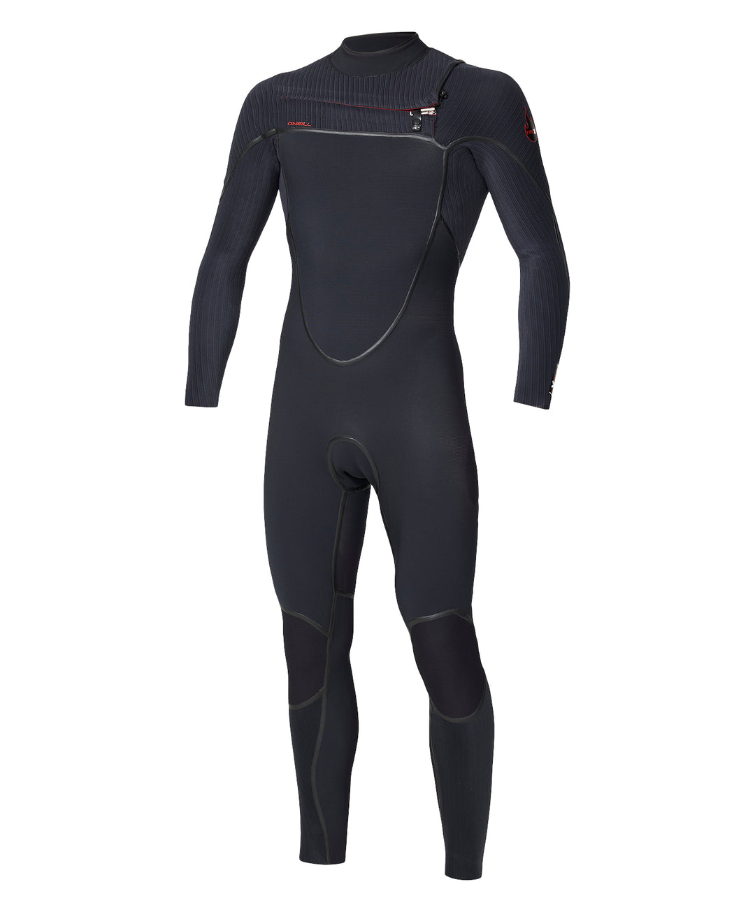 HyperFire X 4/3 Chest Zip Steamer Wetsuit - Black