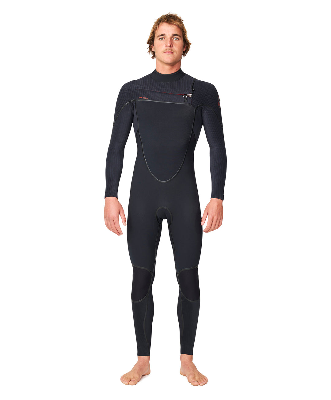 HyperFire X 4/3 Chest Zip Steamer Wetsuit - Black