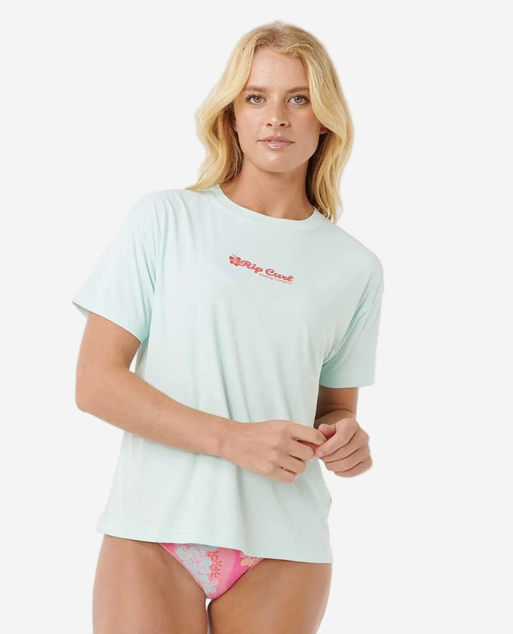 Womens Aloha Keepsakes Short Sleeve Surf Lite Rash Vest