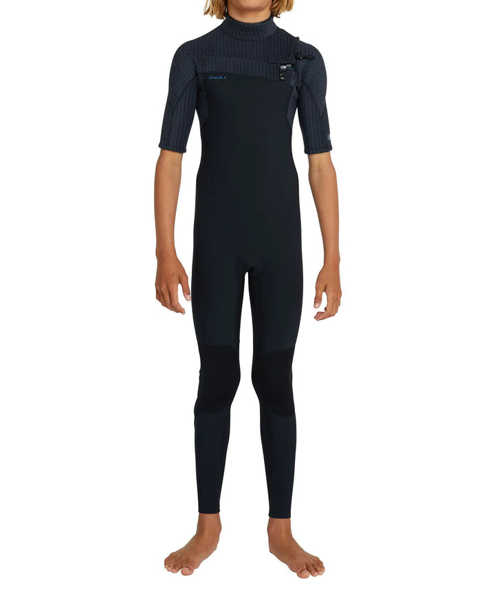 Boys Hyperfreak 2/2 Short Sleeve Steamer Kids Wetsuit - Black