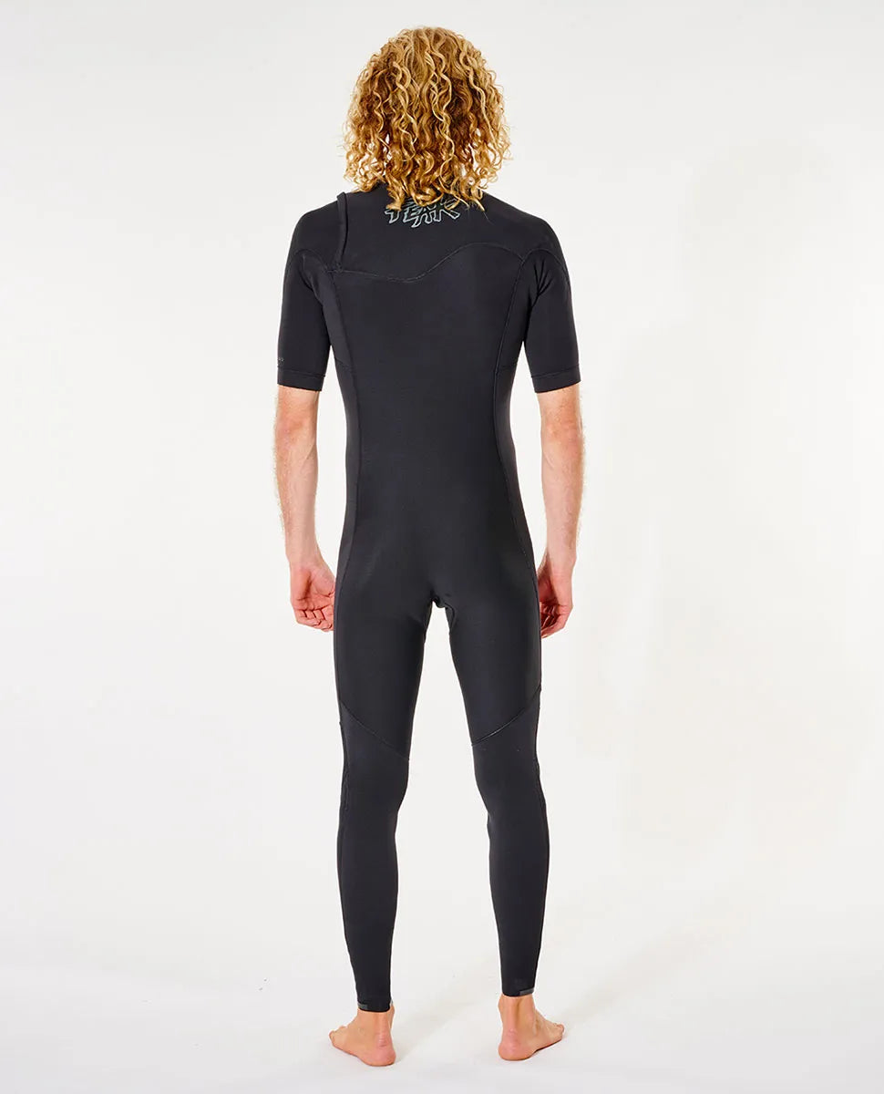 Climax Pro 2/2 Zip Free Short Sleeve Steamer Wetsuit - Black