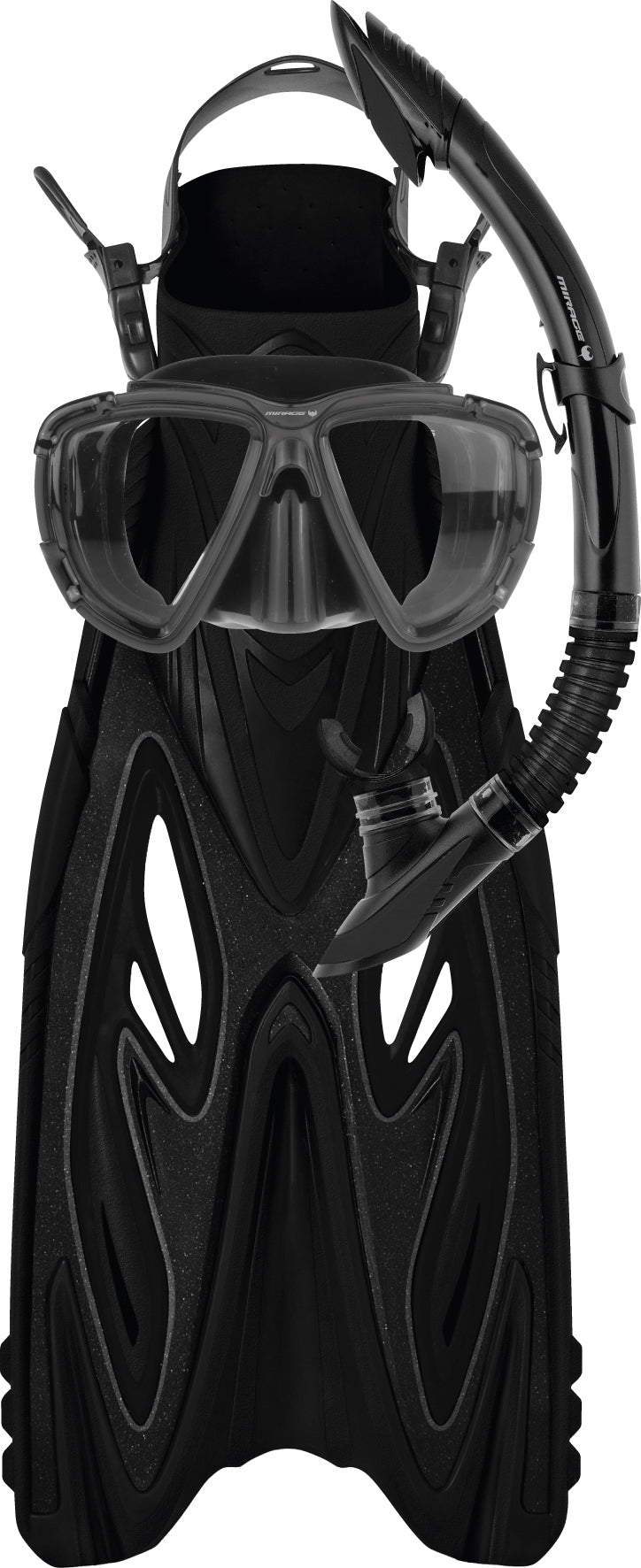 Rayzor Gold Mask Snorkel & Fins Set