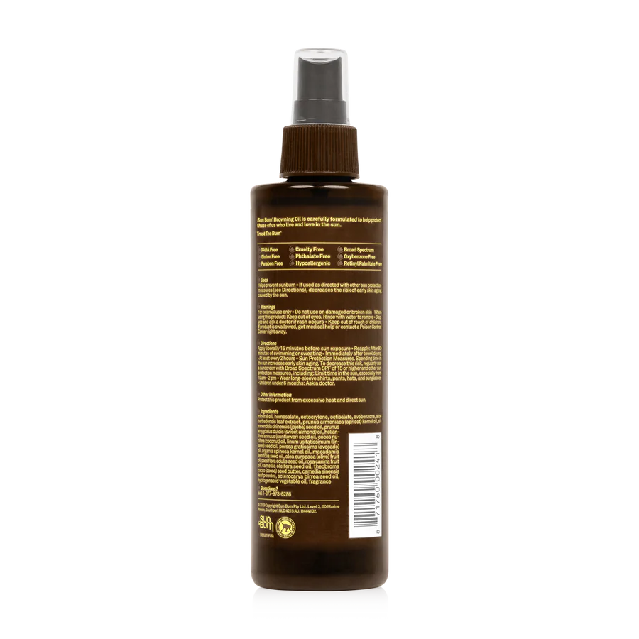 SPF 15 Sunscreen Browning Oil