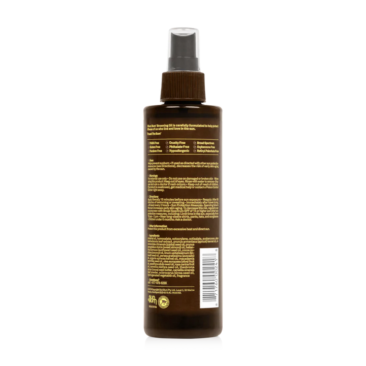 SPF 15 Sunscreen Browning Oil
