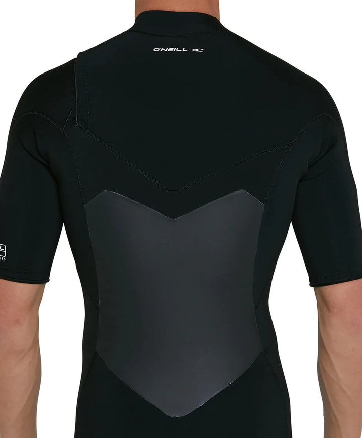 Defender 2mm Chest Zip Short Sleeve Steamer Wetsuit - Black