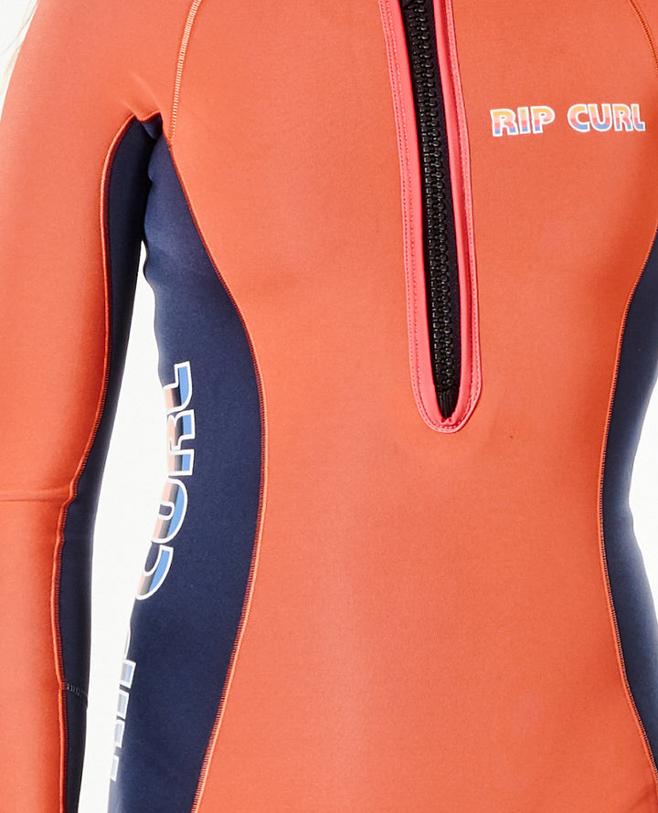 Girls G-Bomb 1.5mm Long Sleeve Springsuit Kids Wetsuit - Coral