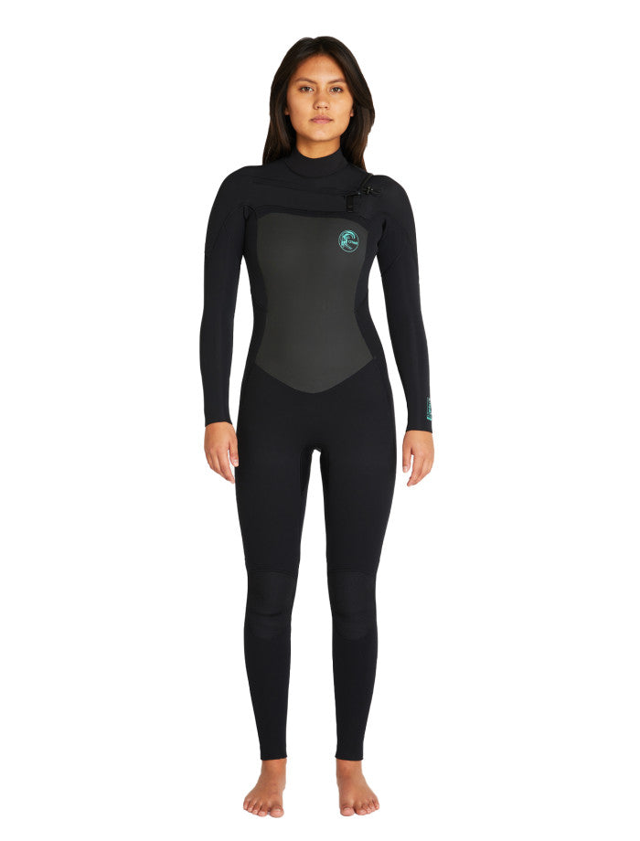 Bahia 3/2 Chest Zip Steamer Womens Wetsuit - Black