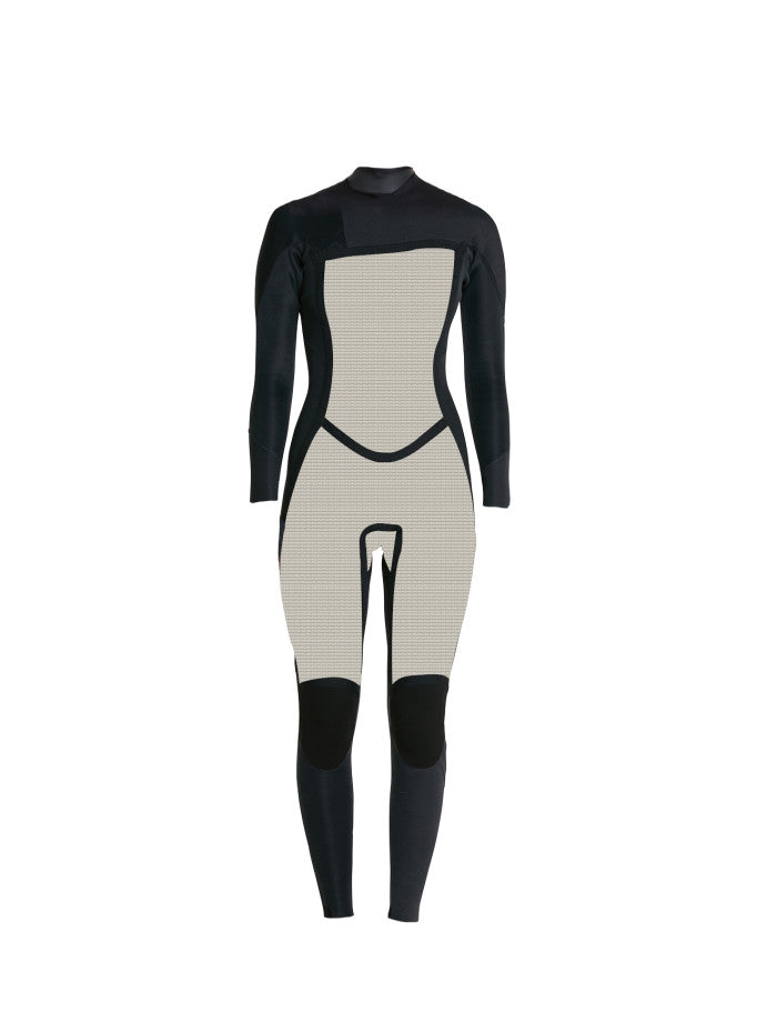 Bahia 3/2 Chest Zip Steamer Womens Wetsuit - Black
