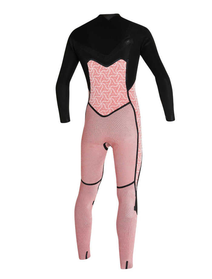Boys Defender 3/2 Chest Zip Full Steamer Wetsuit - Dark Blue/Gray